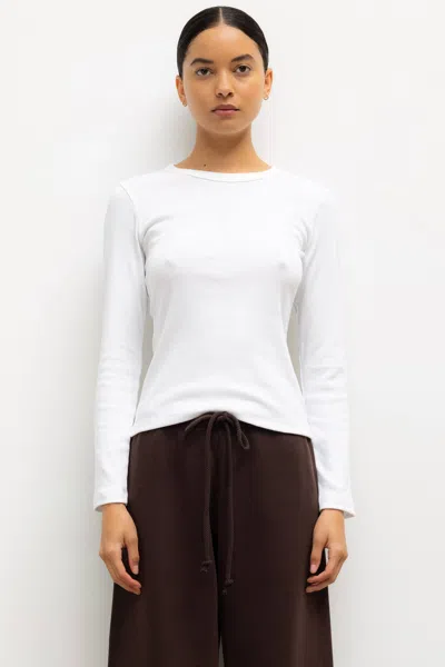 Leset Nando Slim Fit Long Sleeve In White