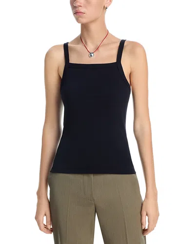 Leset Nando Square Neck Tank In Black
