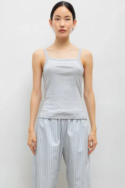 Leset Nando Square Neck Tank In Gray