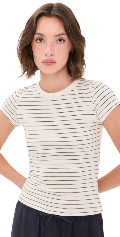 Leset Nando Stripe Slim Fit Tee Natural/midnight Stripe