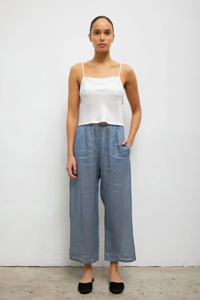 Leset Niko Crop Pocket Pant In Blue