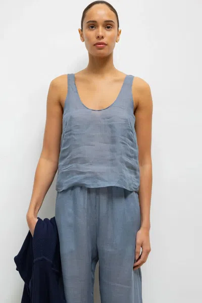 Leset Niko Scoop Tank In Blue