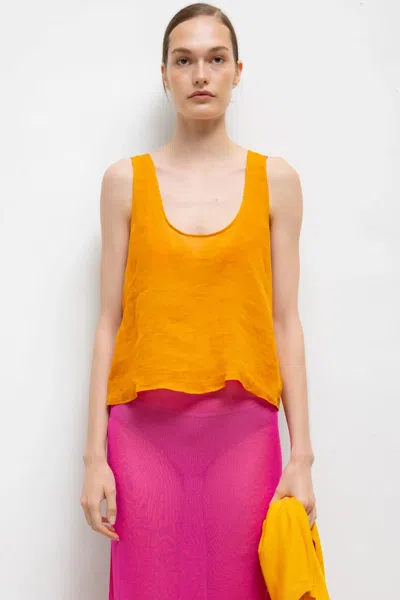 Leset Niko Scoop Tank In Pink
