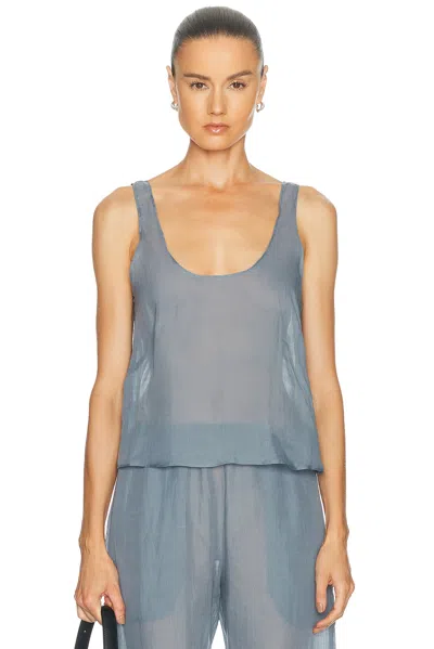 Leset Niko Scoop Tank Top In Blue
