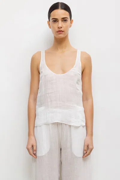 Leset Niko Scoop Tank In White