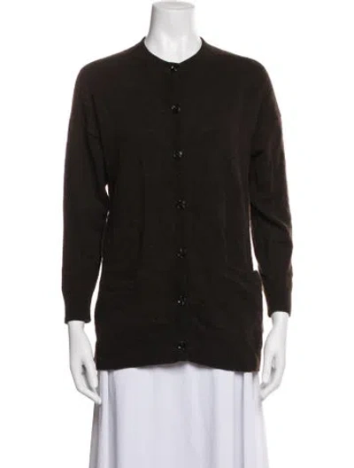 Pre-owned Leset Open Front Sweater In Black