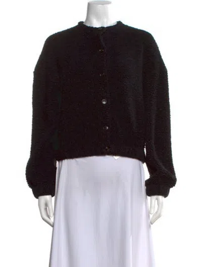 Pre-owned Leset Open Front Sweater In Black