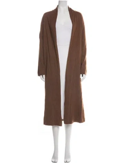 Pre-owned Leset Open Front Sweater In Brown