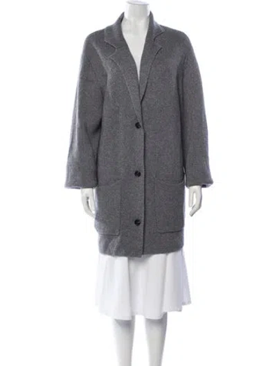 Pre-owned Leset Open Front Sweater In Gray