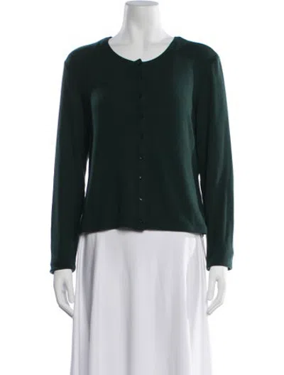 Pre-owned Leset Open Front Sweater In Green