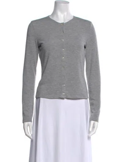 Pre-owned Leset Open Front Sweater In Grey
