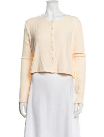 Pre-owned Leset Open Front Sweater W/ Tags In Yellow