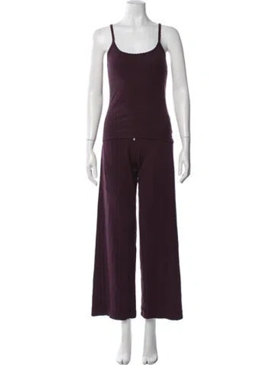 Pre-owned Leset Pant Set In Burgundy