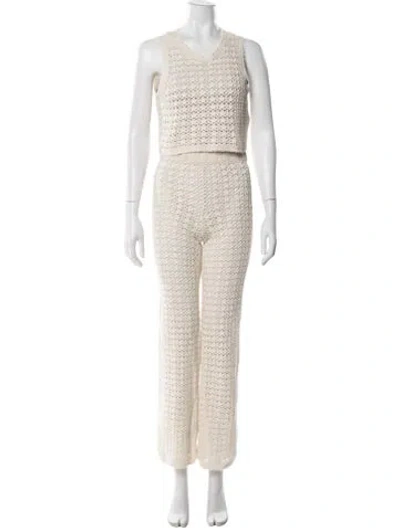 Pre-owned Leset Pant Set W/ Tags In Neutral