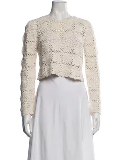 Pre-owned Leset Patterned Crew Neck Sweater In Neutrals