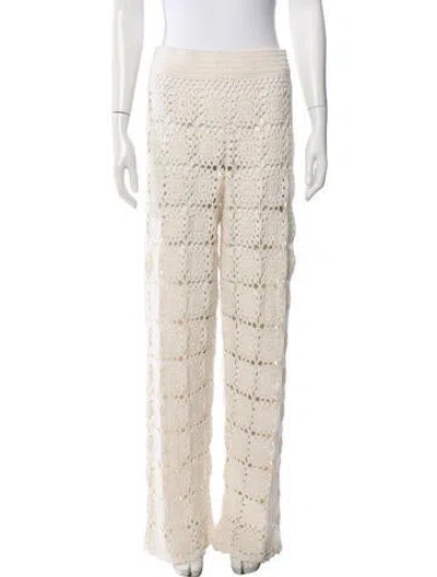 Pre-owned Leset Patterned Wide Leg Pants In Neutral