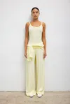 Leset Pointelle Boxer Pant In Canary