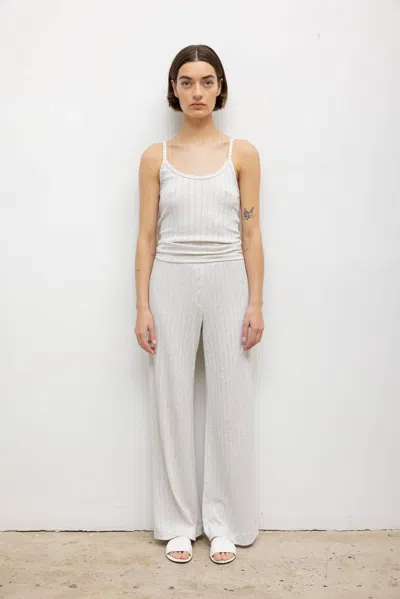 Leset Pointelle Boxer Trouser In Cloud Melange