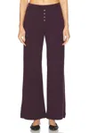 Leset Pointelle Boxer Pant In Dark Berry
