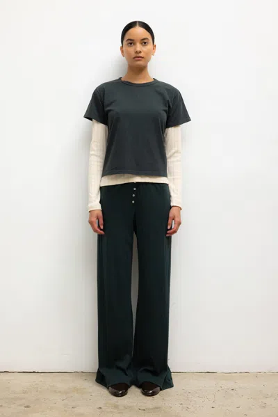 Leset Pointelle Boxer Pant In Green