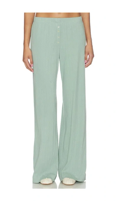 Leset Pointelle Boxer Pant In Green