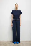 Leset Pointelle Boxer Pant In Blue