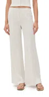 Leset Pointelle Boxer Pants Cloud Melange In White