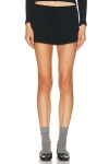 Leset Pointelle Boxer Short In Black