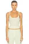 Leset Pointelle Classic Tank Top In Canary
