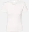 Leset Pointelle Cotton T-shirt In White