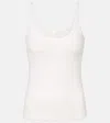 Leset Pointelle-knit Cotton Tank Top In White