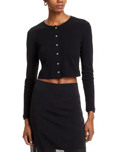 LESET POINTELLE CROP CARDIGAN