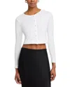 Leset Pointelle Crop Cardigan