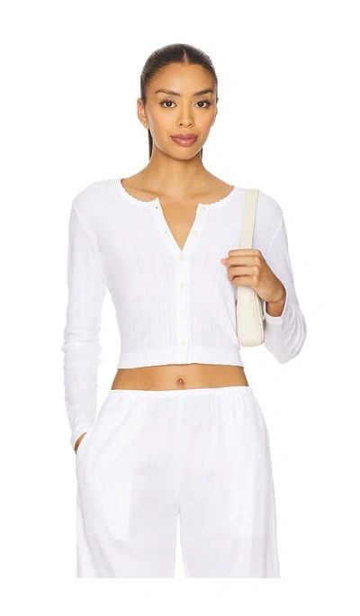 LESET POINTELLE CROP CARDIGAN