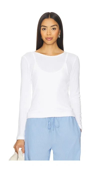 LESET POINTELLE LAYERED LONG SLEEVE TOP