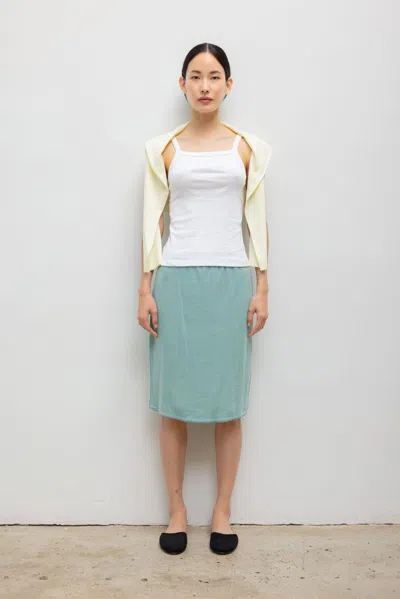 Leset Pointelle Skirt In Green