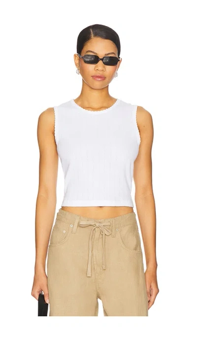 LESET POINTELLE SLEEVELESS CREW TOP