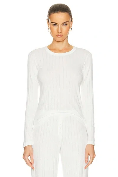 LESET POINTELLE SLIM FIT LONG SLEEVE TOP