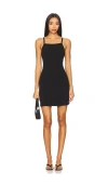 Leset Pointelle Square Neck Mini Dress