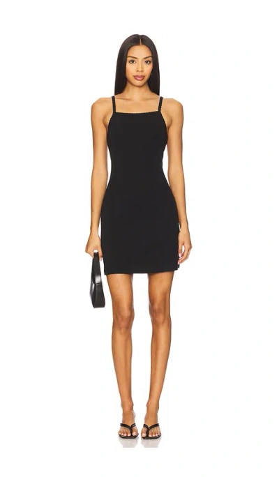 Leset Pointelle Square Neck Mini Dress