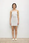 Leset Pointelle-knit Cotton Mini Dress In White