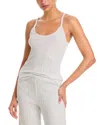 Leset Pointelle-knit Cotton Tank Top In White