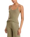 Leset Pointelle Tank In Green