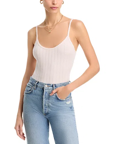 Leset Pointelle Tank In Pink