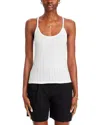 Leset Pointelle-knit Cotton Tank Top In White