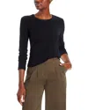 Leset Pointelle Slim Fit Long Sleeves In Black