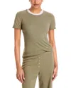 Leset Pointelle Tee In Green