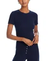 Leset Pointelle Tee In Midnight
