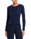 Leset Pointelle Tee In Midnight