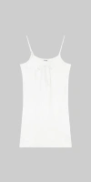 Leset Women's Tie-front Pointelle-knit Cotton Mini Dress